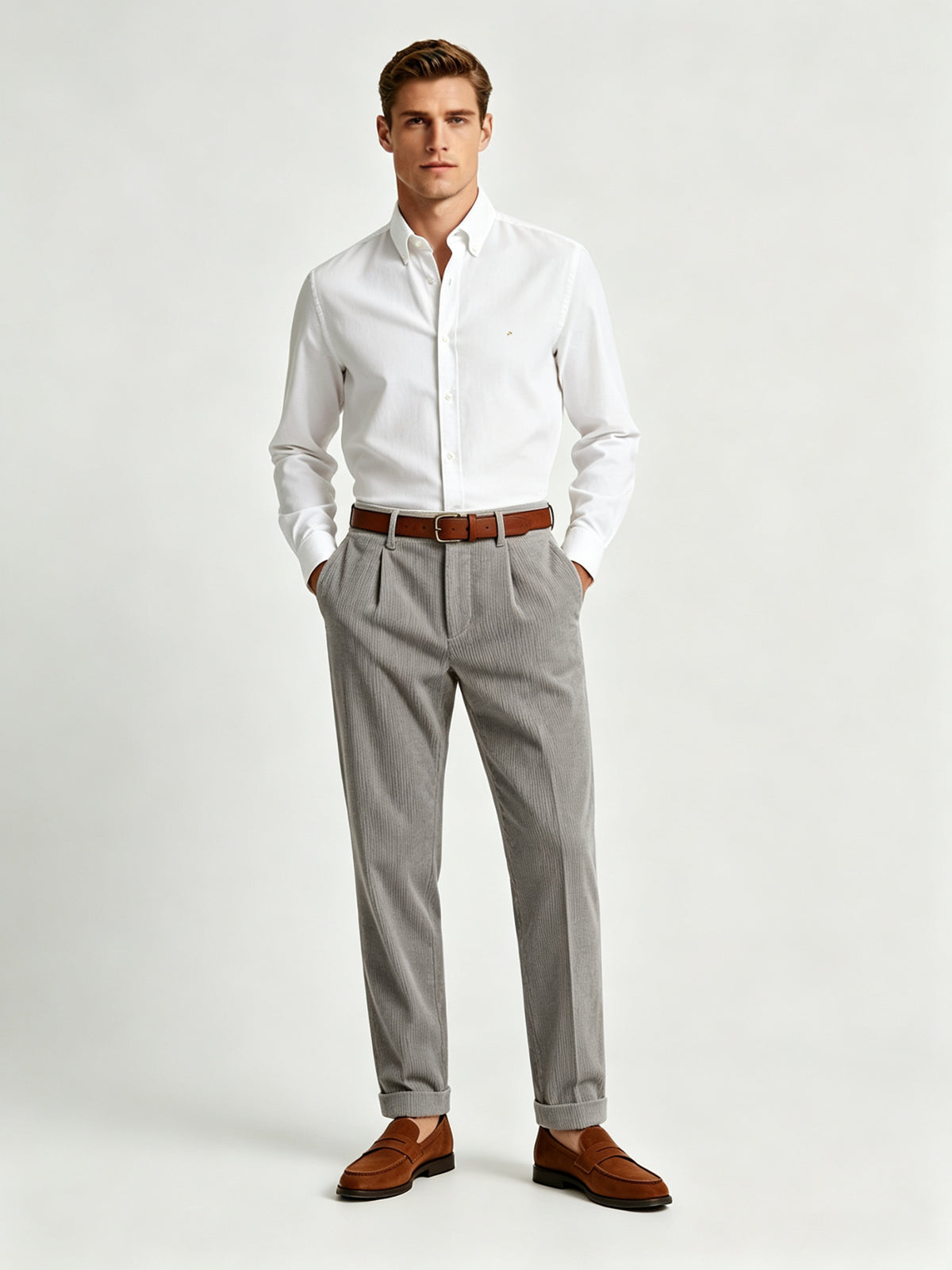 🔥 Today Only — 50% OFF! 🍂 Men's Vintage Corduroy Pleated Straight-Leg Pants 👖✨