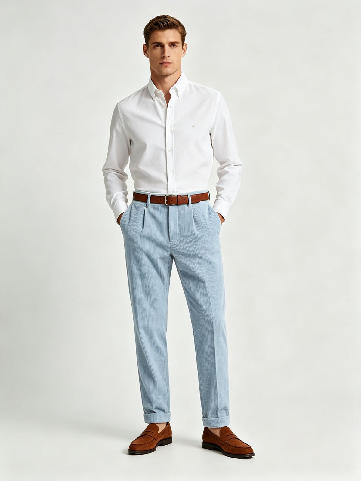 🔥 Today Only — 50% OFF! 🍂 Men's Vintage Corduroy Pleated Straight-Leg Pants 👖✨