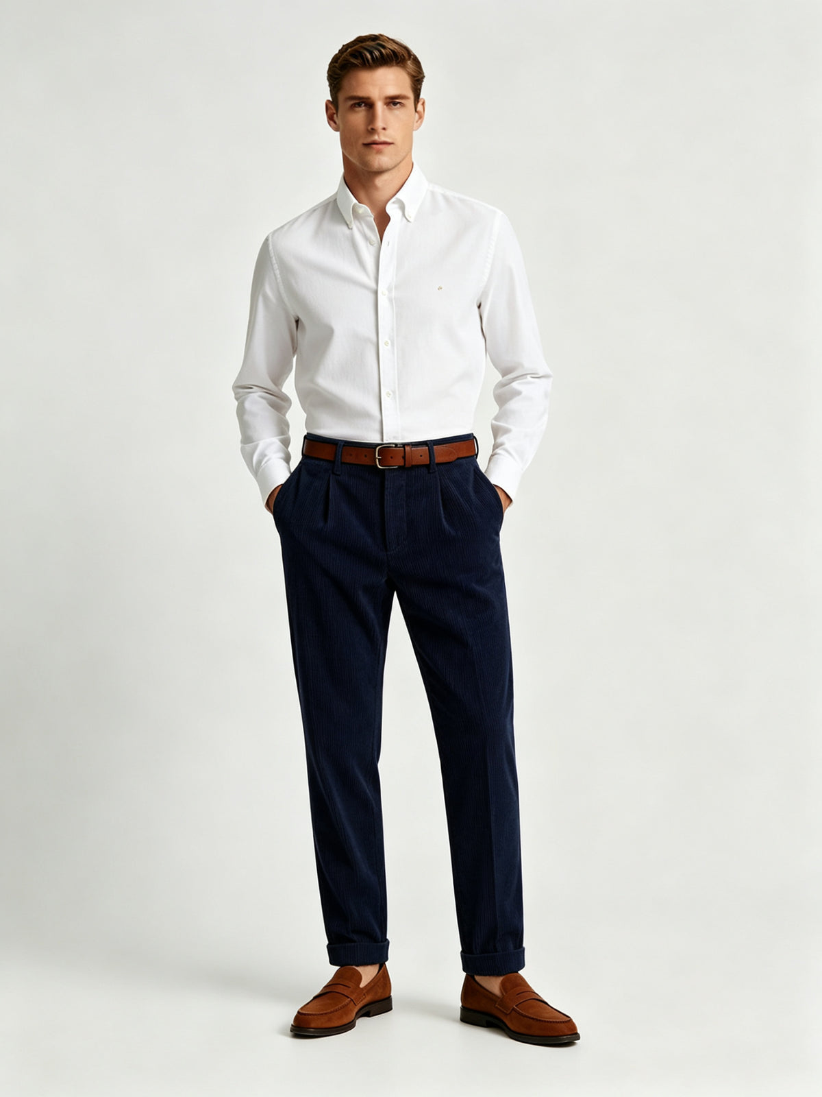 🔥 Today Only — 50% OFF! 🍂 Men's Vintage Corduroy Pleated Straight-Leg Pants 👖✨