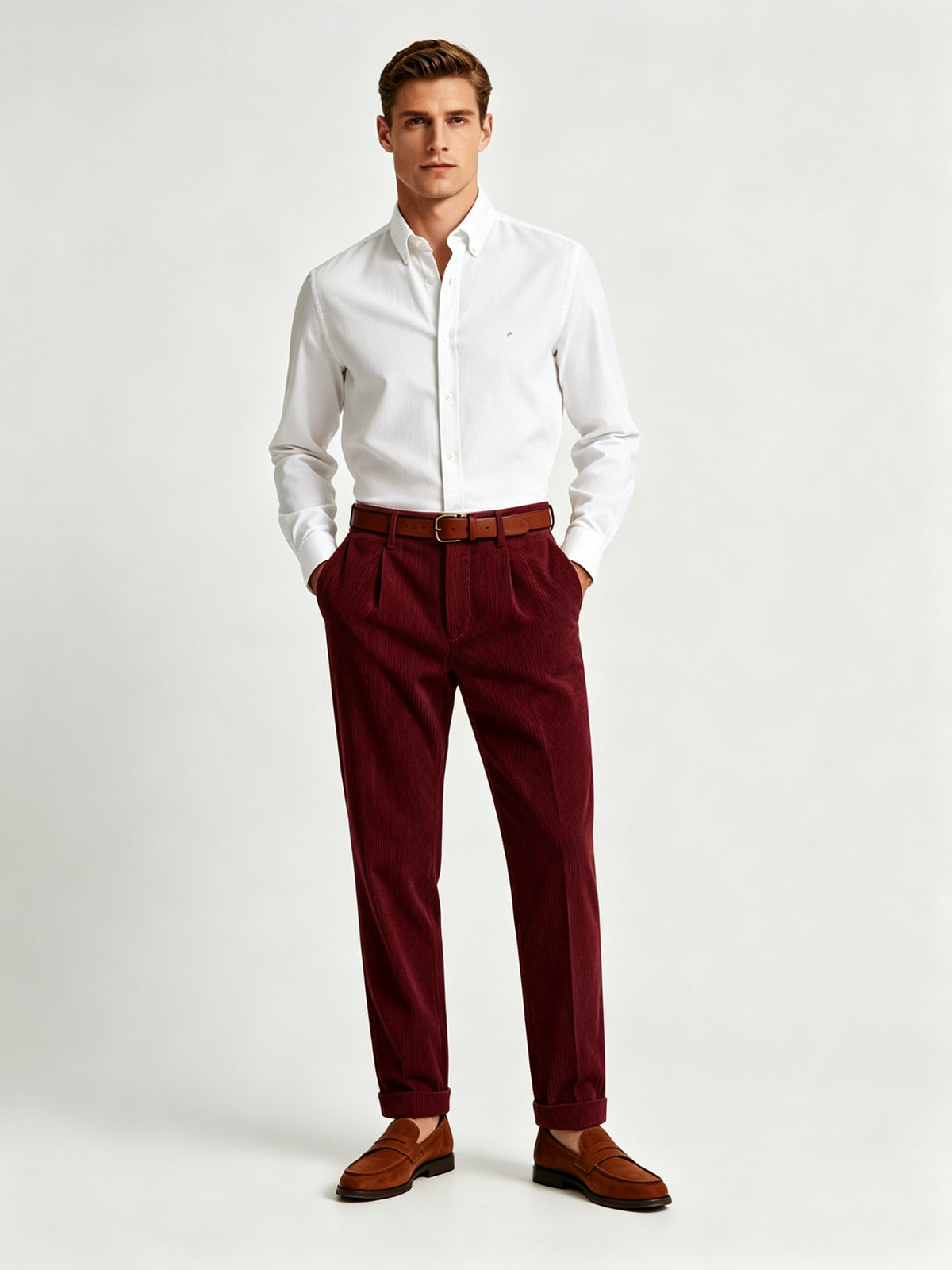 🔥 Today Only — 50% OFF! 🍂 Men's Vintage Corduroy Pleated Straight-Leg Pants 👖✨