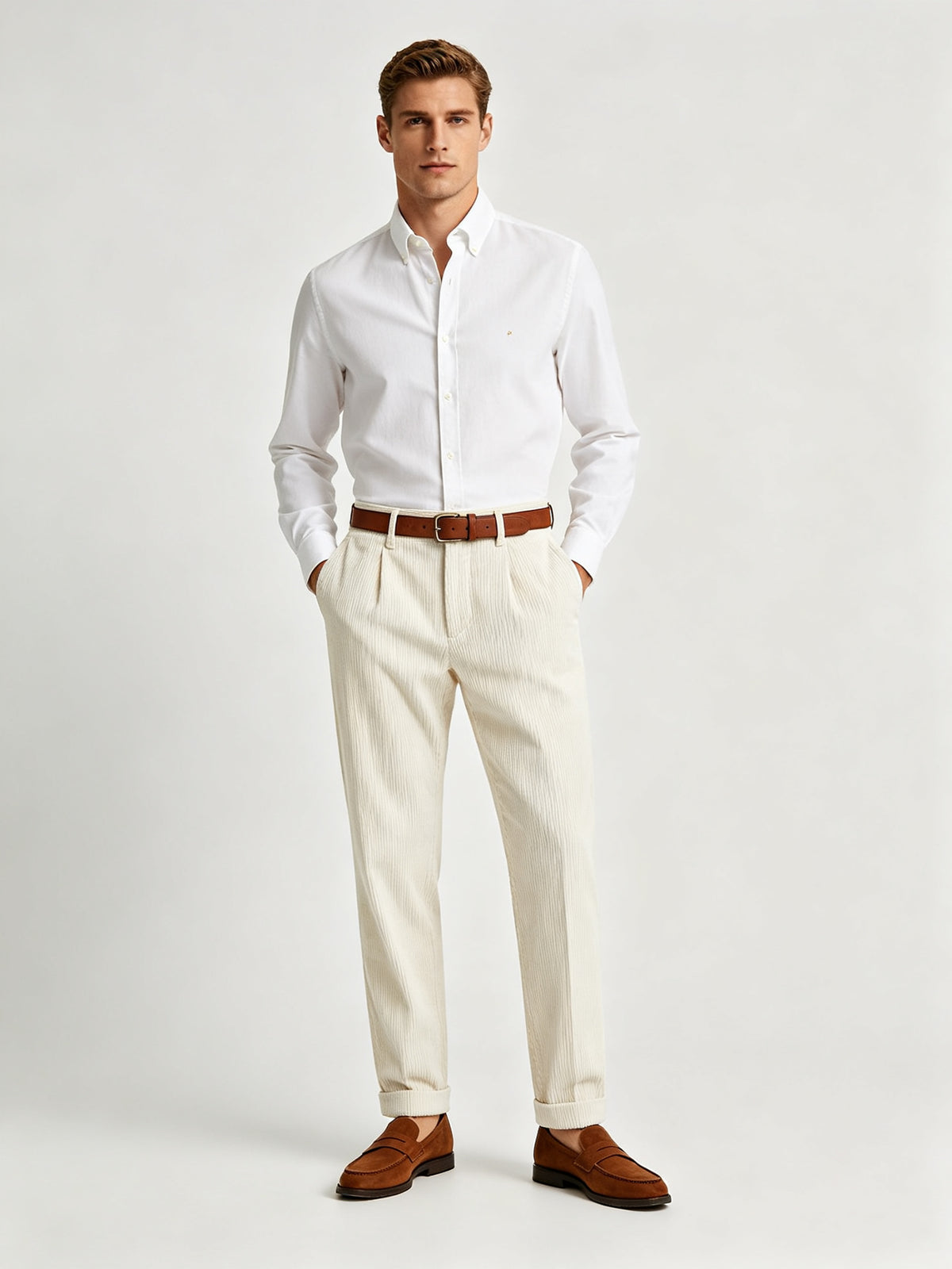 🔥 Today Only — 50% OFF! 🍂 Men's Vintage Corduroy Pleated Straight-Leg Pants 👖✨